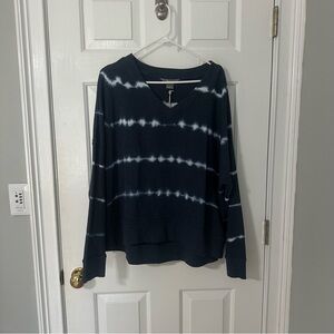 Natural Reflections Navy and White Tie-Dye Sweatshirt